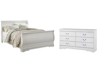 Anarasia Queen Sleigh Bed and Dresser
