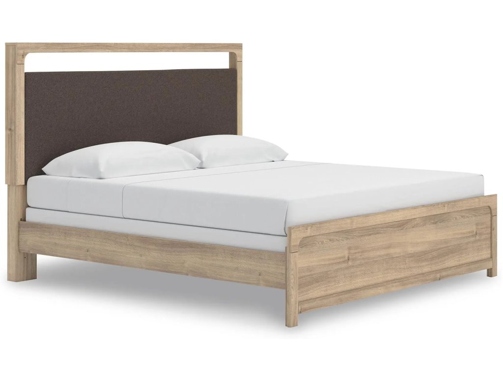 Kinlanni King Upholstered Panel Bed, Dresser, Mirror and Nightstand - image 9