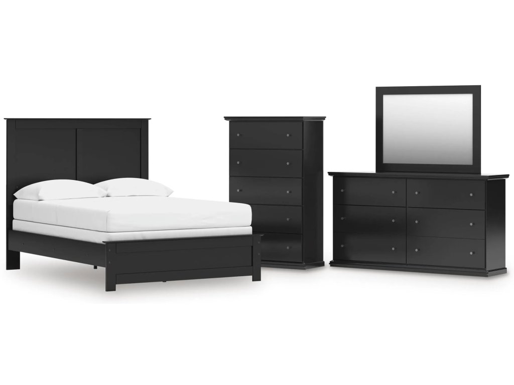 Maribel Full Panel Bed, Dresser, Mirror and Chest - main image