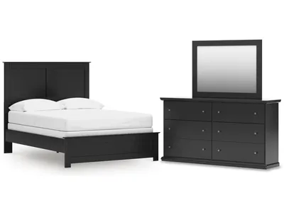 Maribel Full Panel Bed, Dresser and Mirror