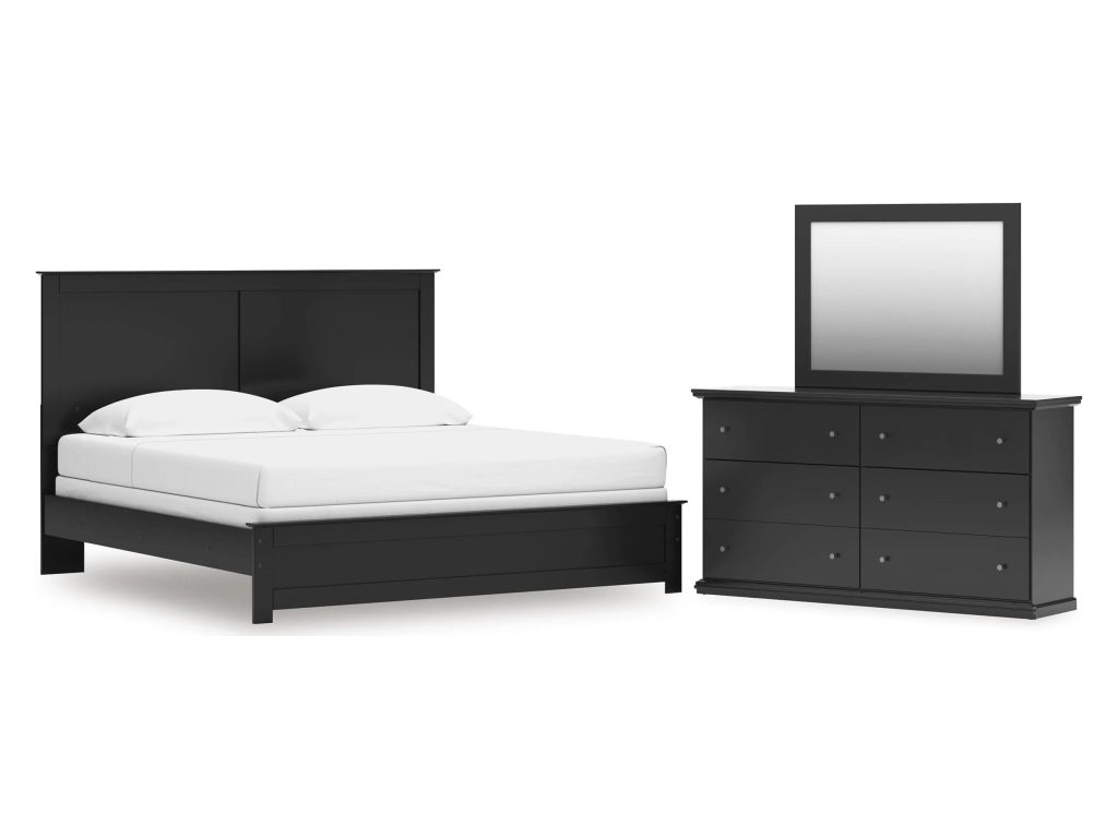 Maribel King Panel Bed with Dresser and Mirror - main image
