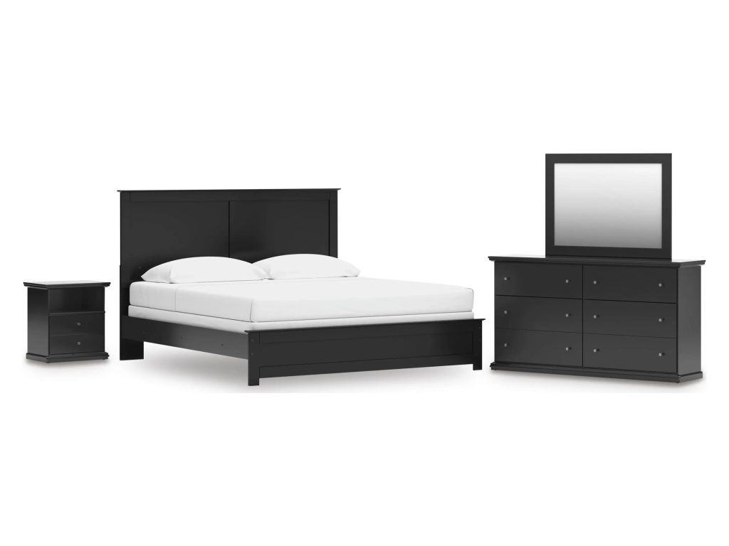 Maribel King Panel Bed, Dresser, Mirror and Nightstand - main image