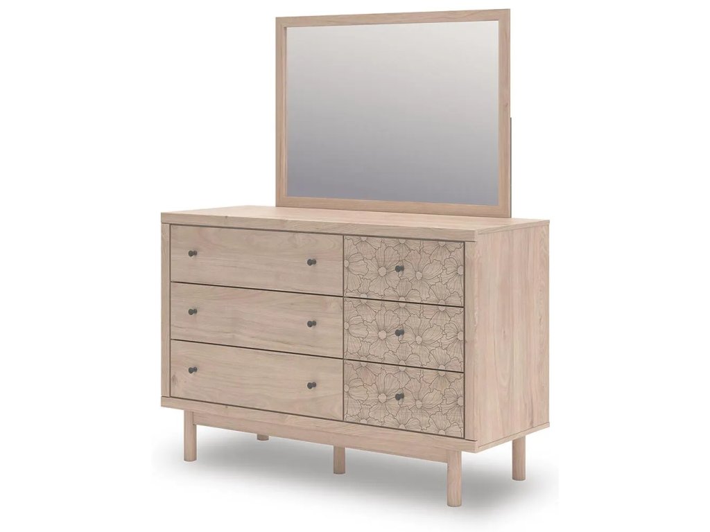 Arloster Twin Upholstered Panel Bed, Dresser and Mirror - image 7