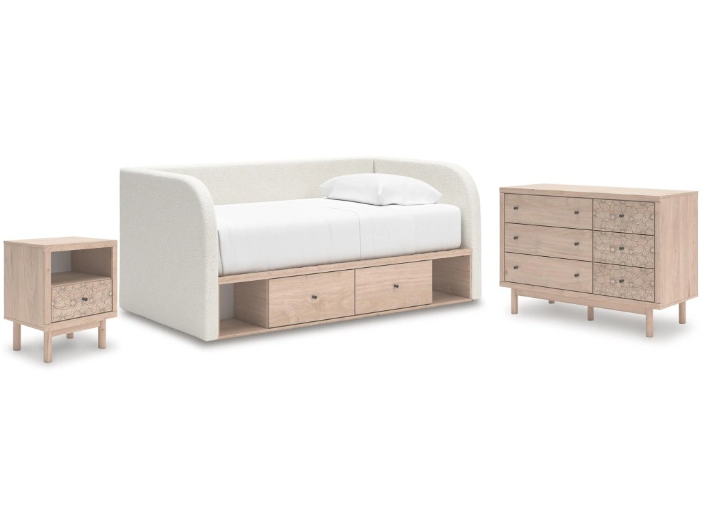 Arloster Twin Day Bed with Storage, Dresser and Nightstand - main image