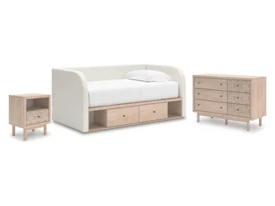 Arloster Twin Day Bed with Storage, Dresser and Nightstand