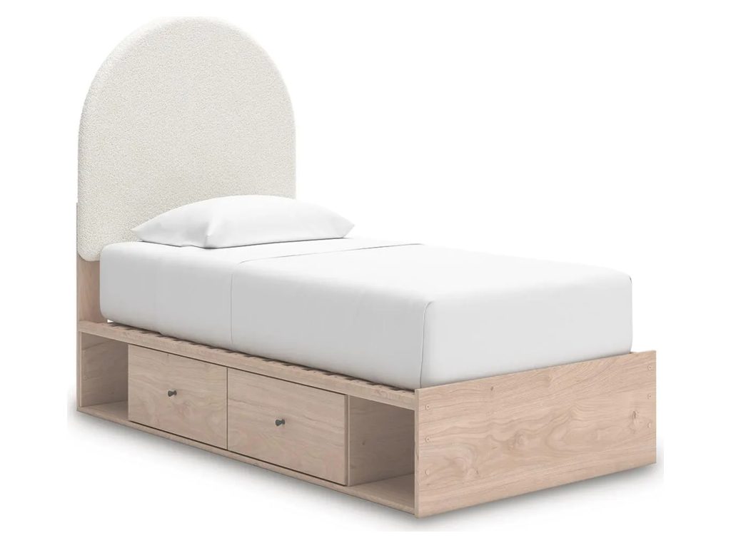 Arloster Twin Upholstered Panel Bed with Storage - main image