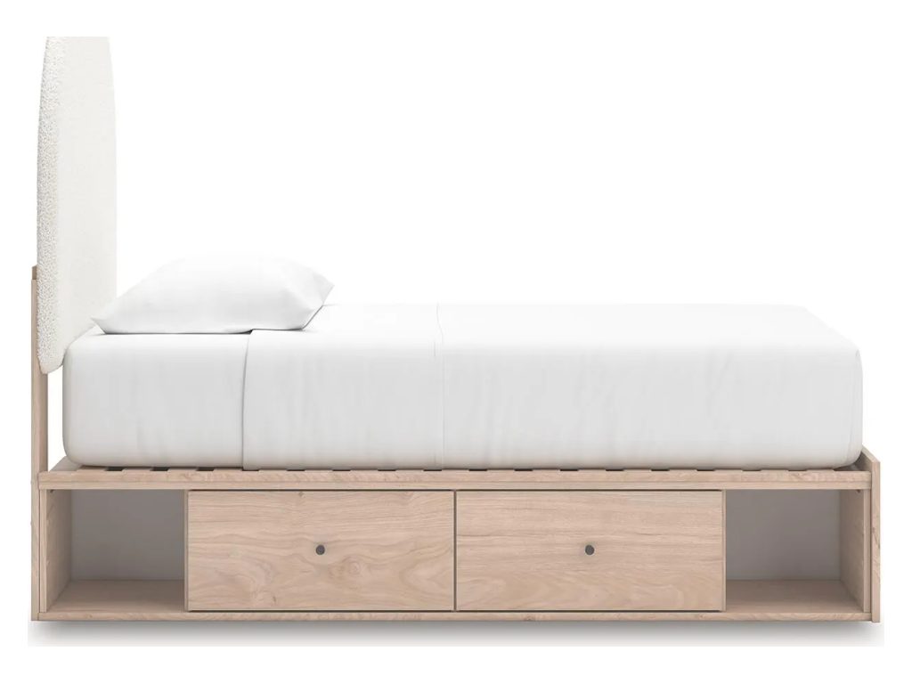 Arloster Twin Upholstered Panel Bed with Storage - image 8