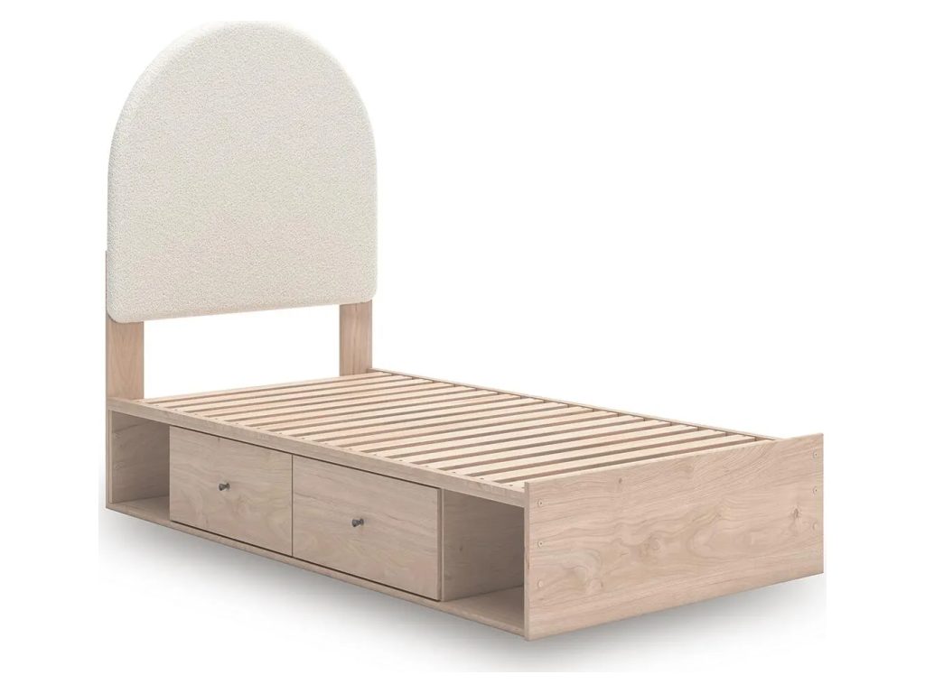 Arloster Twin Upholstered Panel Bed with Storage - image 3