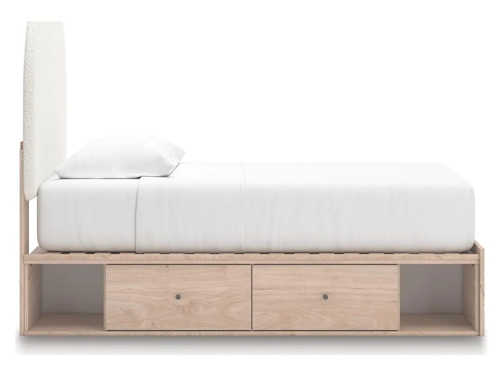 Arloster Twin Upholstered Panel Bed with Storage - image 8
