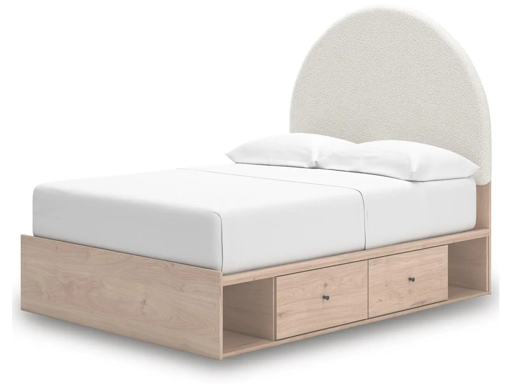Arloster Full Upholstered Panel Bed with Storage - image 2