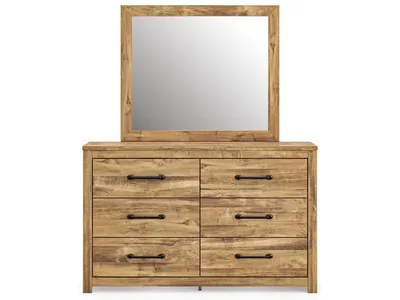 Maystonna Queen Panel Bed, Dresser and Mirror