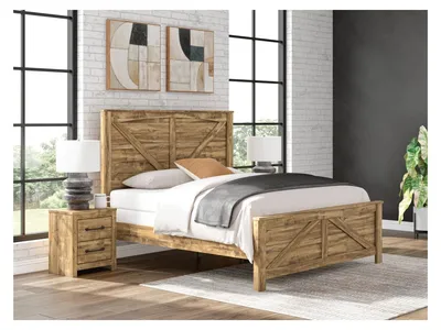 Maystonna King Crossbuck Panel Bed - Alternative View