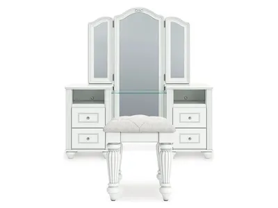 Kozlani Vanity, Mirror and Stool