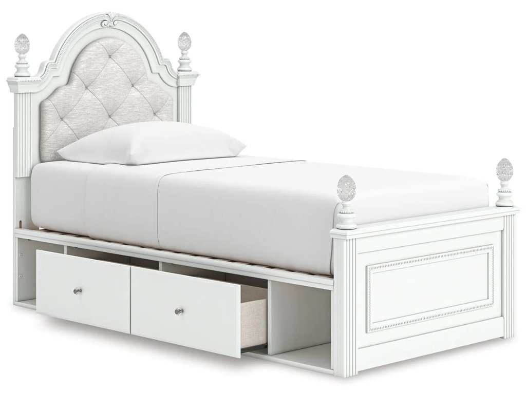Kozlani Twin Upholstered Panel Bed with Storage - image 2