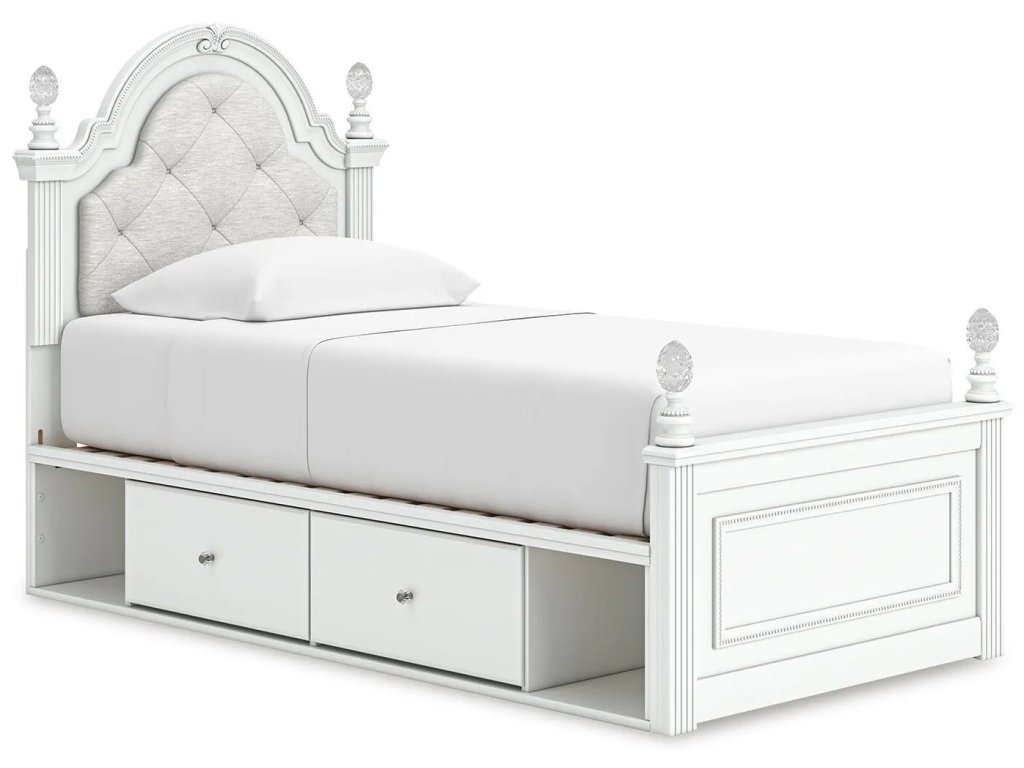 Kozlani Twin Upholstered Panel Bed with Storage - main image