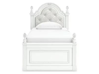 Kozlani Twin Upholstered Panel Bed, Dresser and Mirror - Alternative View