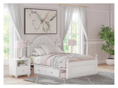 Kozlani Full Upholstered Panel Storage Bed - Alternative View