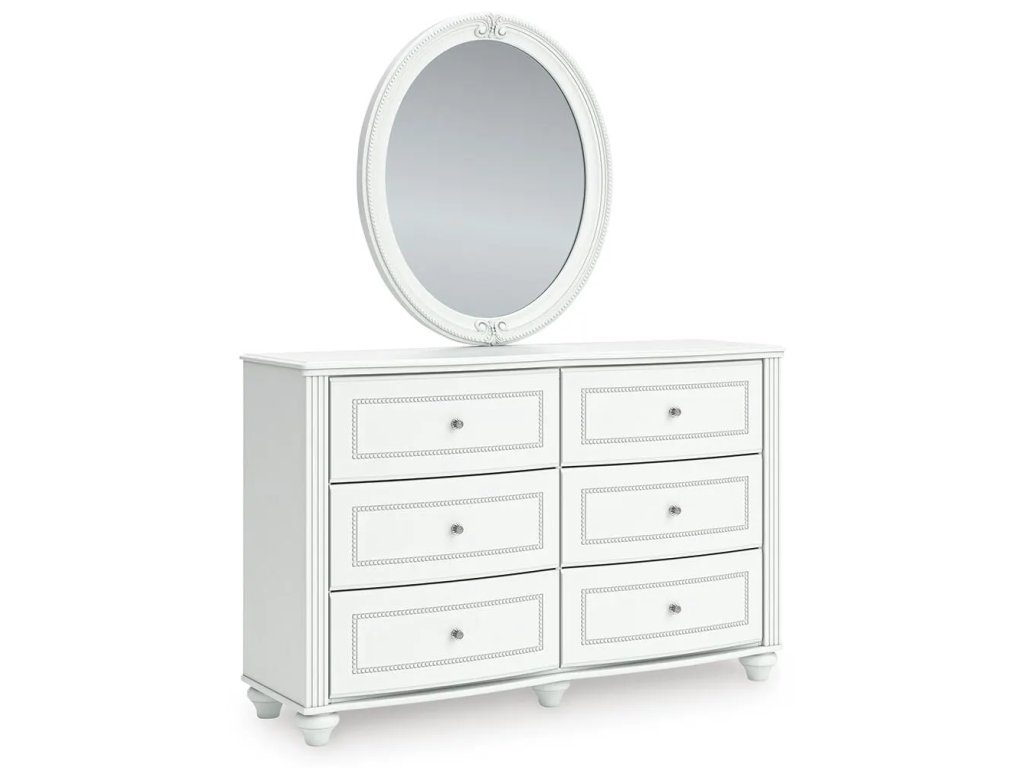 Kozlani Full Upholstered Panel Bed, Dresser and Mirror - image 9
