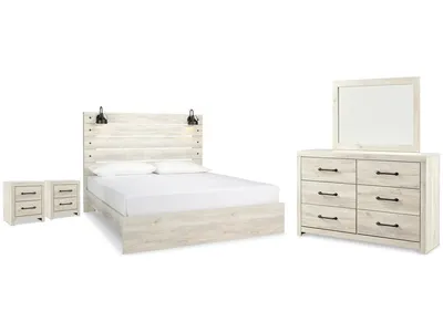 Cambeck King Panel Bed, Dresser, Mirror and 2 Nightstands