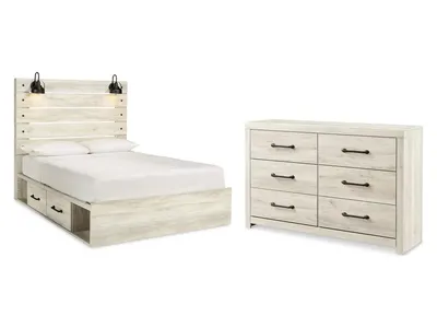 Cambeck Queen Panel Bed with Storage and Dresser