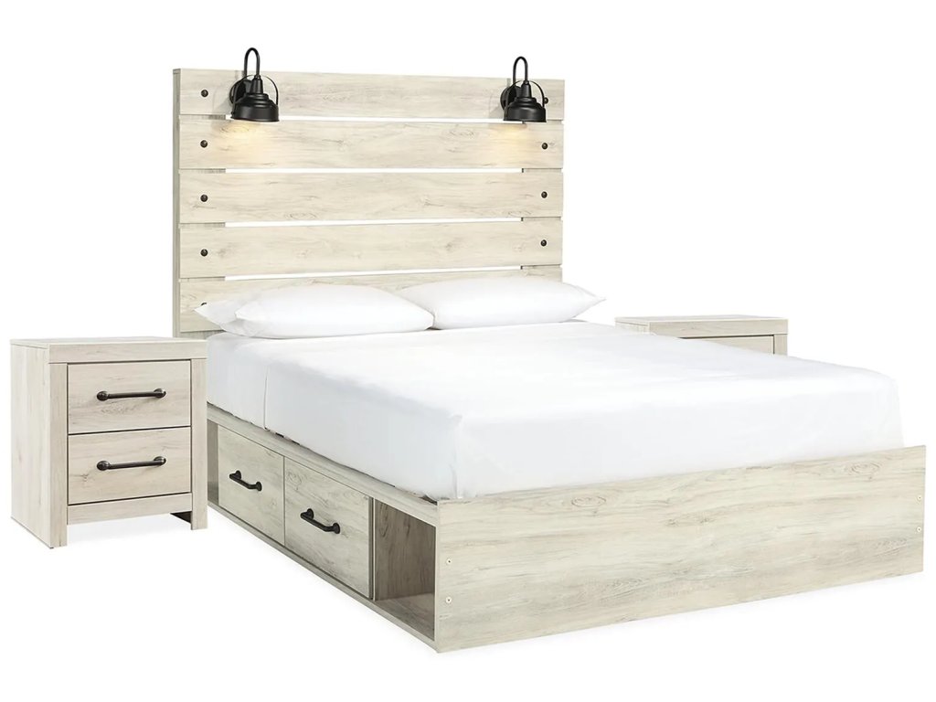 Cambeck Queen Panel Storage Bed and 2 Nightstands - main image
