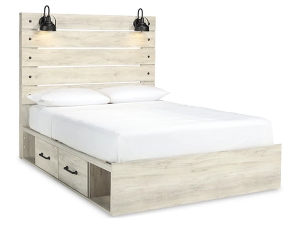 Cambeck Queen Panel Storage Bed and 2 Nightstands - image 2