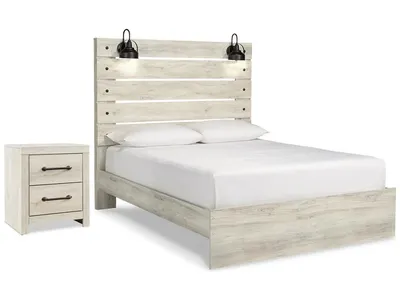Cambeck Queen Panel Bed and 2 Nightstands