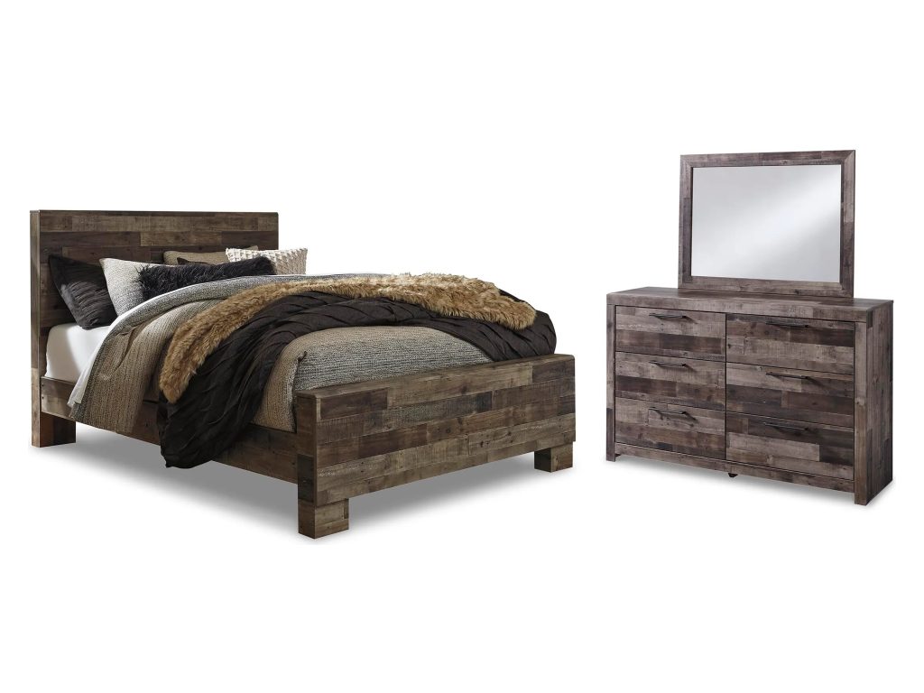 Derekson Queen Panel Bed, Dresser and Mirror - main image