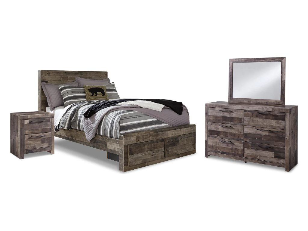 Derekson Full Panel Storage Bed, Dresser, Mirror and Nightstand - main image