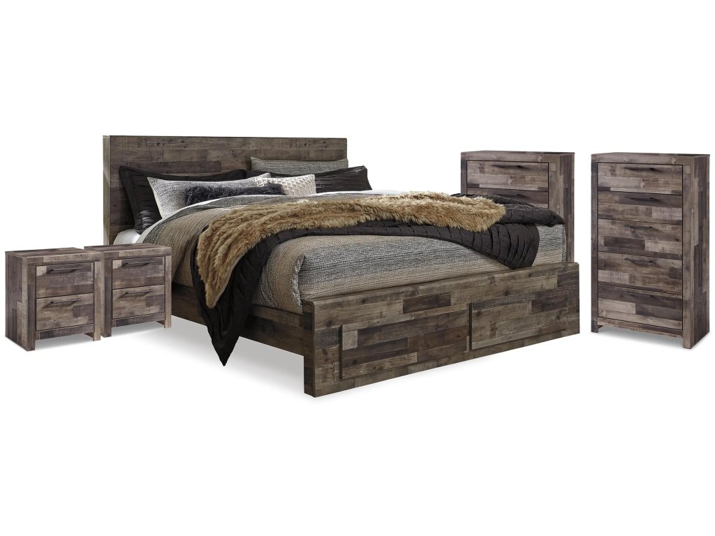 Derekson Queen Panel Storage Bed, 2 Chests and 2 Nightstands - main image