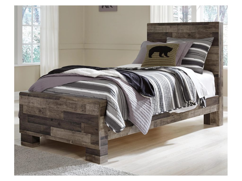 Derekson Twin Panel Bed, Dresser and Mirror - image 7