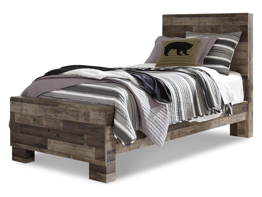 Derekson Twin Panel Bed, Dresser and Mirror - image 3