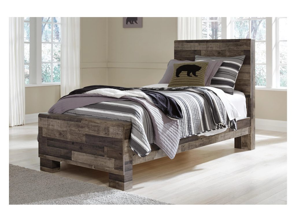 Derekson Twin Panel Bed, Dresser and Mirror - image 8