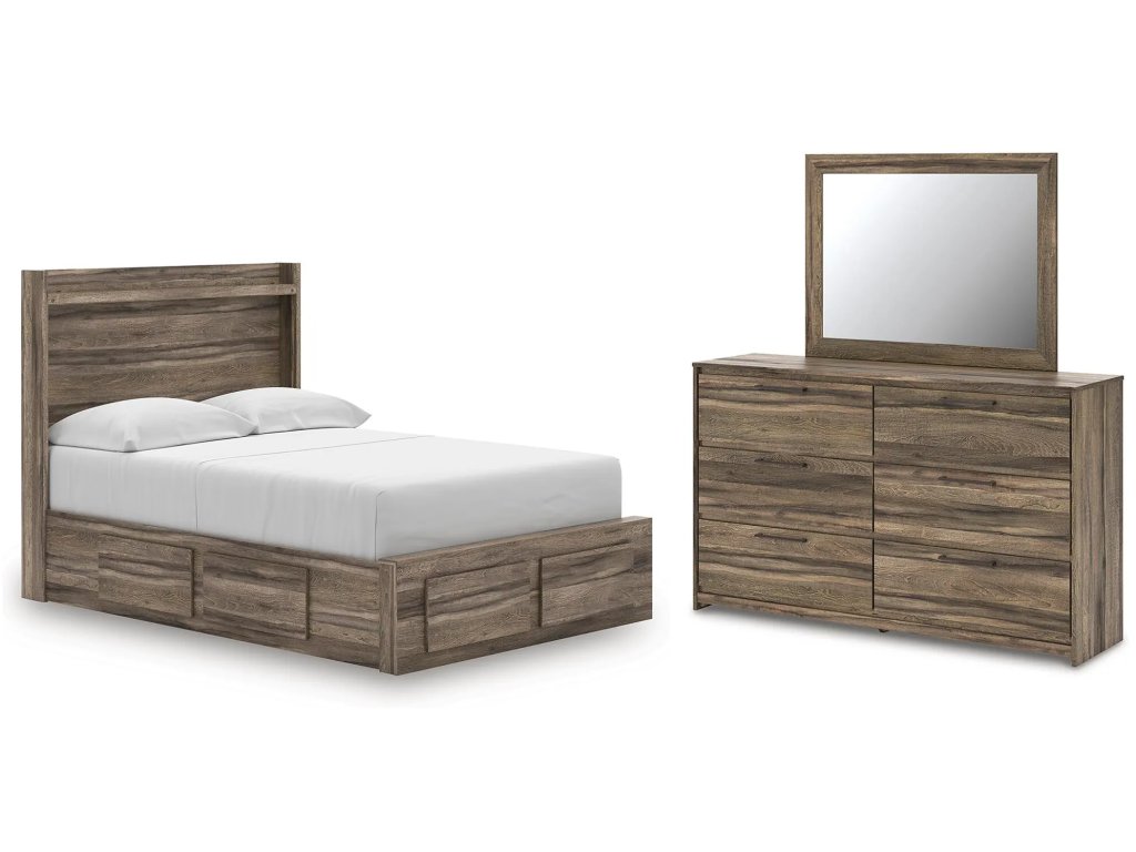 Elbrim Full Panel Storage Bed, Dresser and Mirror - main image