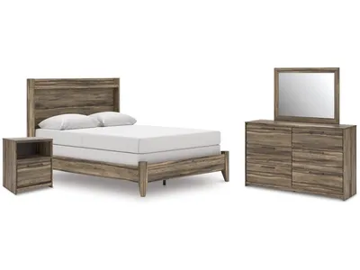 Elbrim Queen Panel Bed, Dresser, Mirror and Nightstand