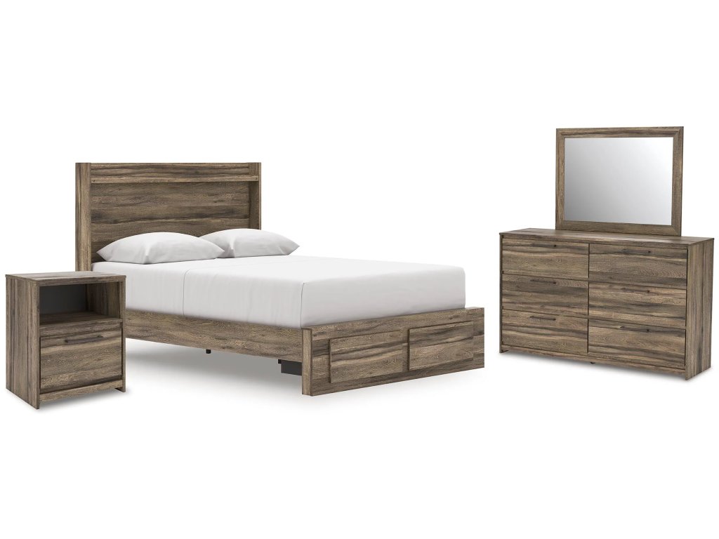 Elbrim Queen Panel Storage Bed, Dresser, Mirror and Nightstand - main image