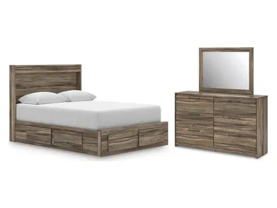 Elbrim Queen Panel Storage Bed, Dresser and Mirror