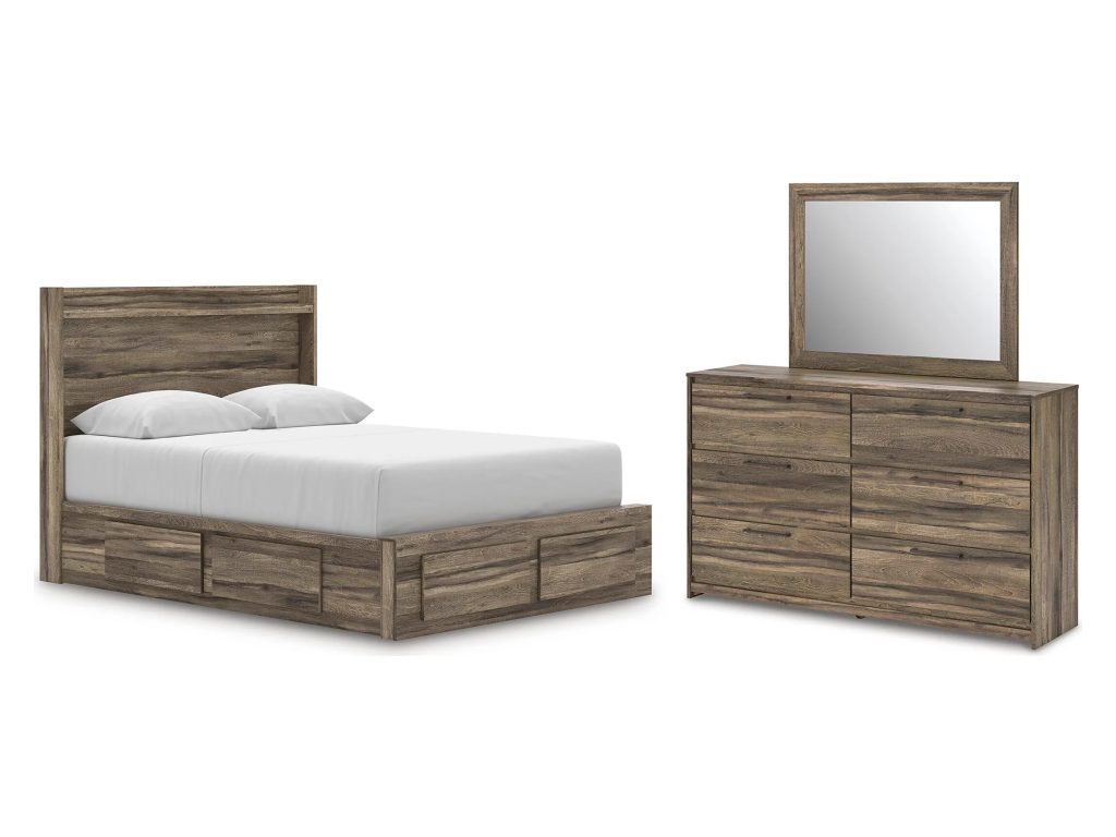Elbrim Queen Panel Storage Bed, Dresser and Mirror - main image