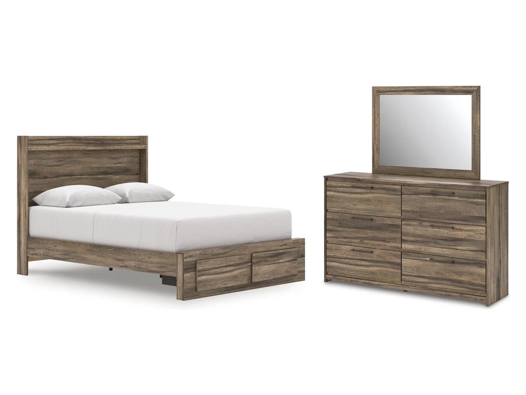 Elbrim Queen Panel Storage Bed, Dresser and Mirror - main image