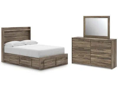 Elbrim Full Panel Storage Bed, Dresser and Mirror