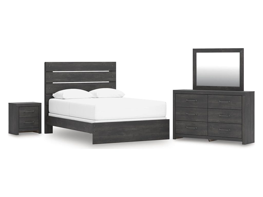 Hollivern Queen Panel Bed, Dresser, Mirror and Nightstand - main image
