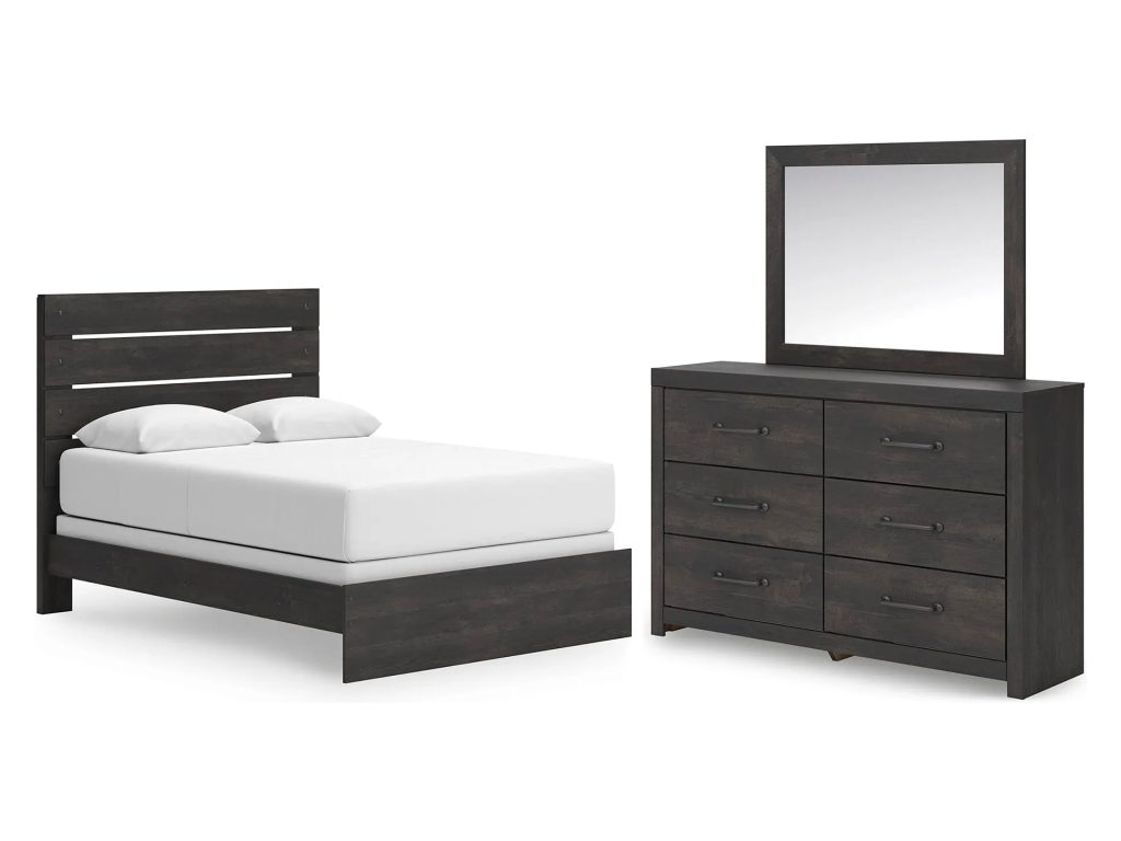 Hollivern Queen Panel Bed, Dresser and Mirror - main image