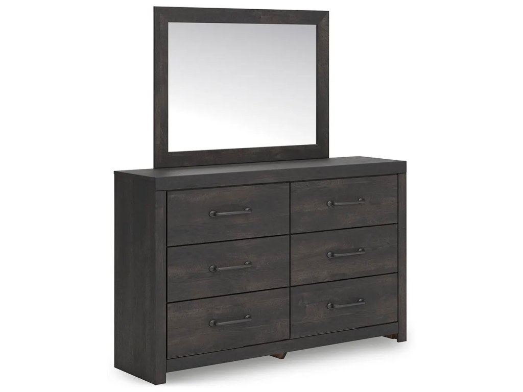Hollivern Twin Panel Bed, Dresser and Mirror - image 2