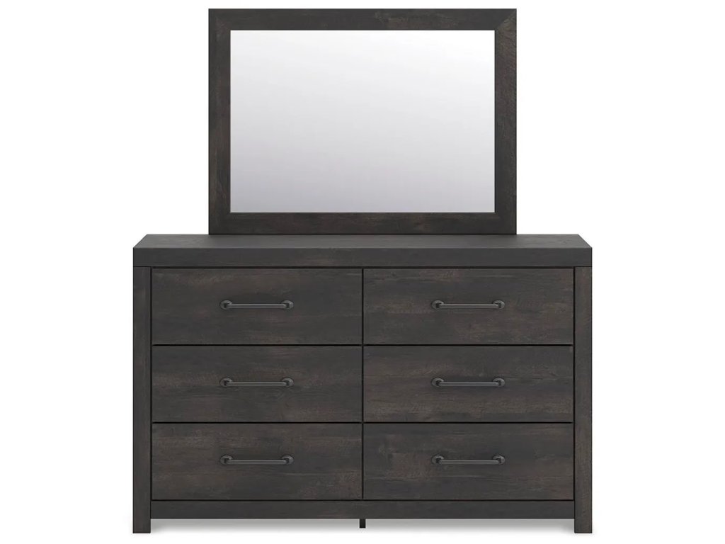 Hollivern Twin Panel Bed, Dresser and Mirror - image 1