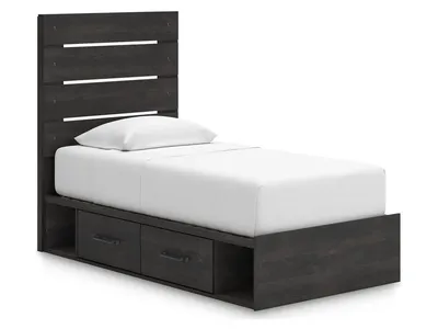 Hollivern Twin Panel Bed with Storage