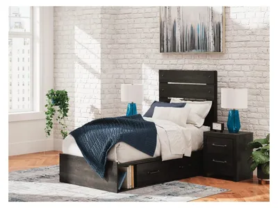 Hollivern Twin Panel Bed with Storage - Alternative View