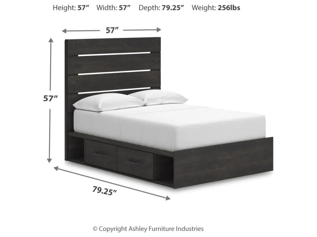 Hollivern Full Panel Bed with Storage - image 3