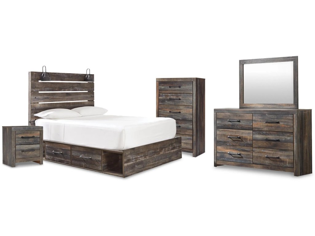 Drystan Queen Panel Storage Bed, Dresser, Mirror, Chest and Nightstand - main image