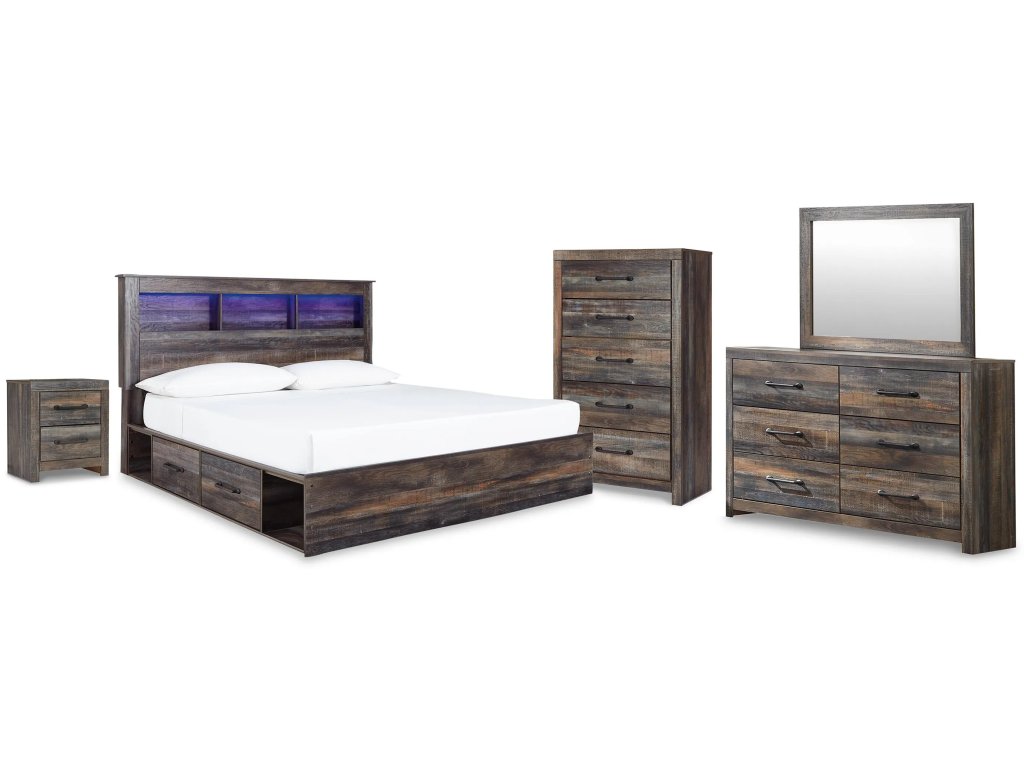 Drystan King Bookcase Storage Bed, Dresser, Mirror, Chest and Nightstand - main image