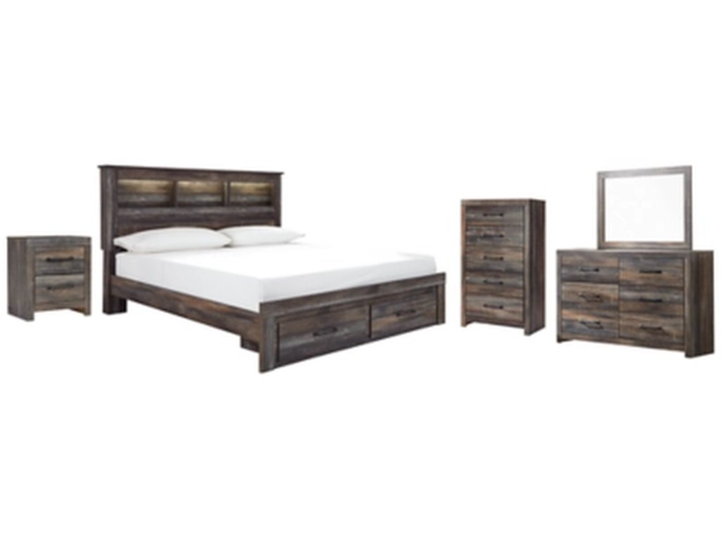 Drystan King Bookcase Storage Bed, Dresser, Mirror, Chest and Nightstand - main image